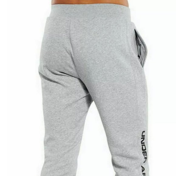 💖MEGA SALE💖Under Armour Rival Fleece Wordmark Joggers Men's XXL 1345634 035 - Picture 8 of 10